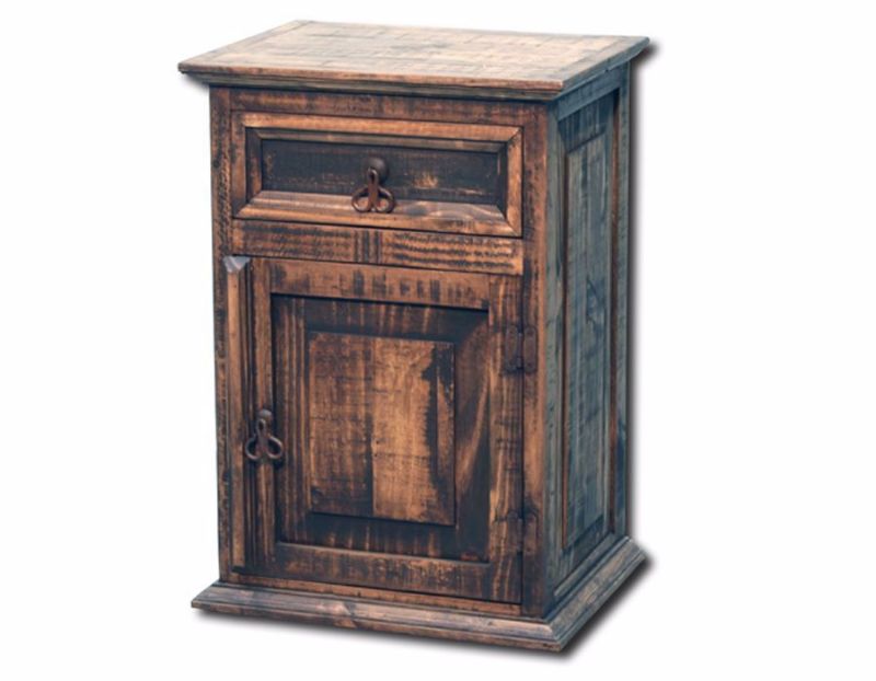 Picture of Vintage Rustic Nightstand - Dark Brown