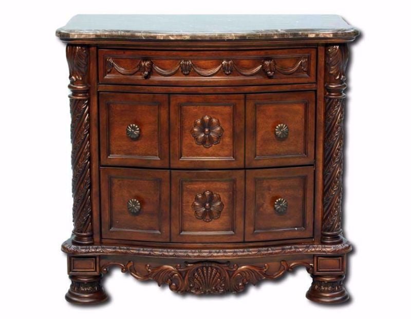 Warm Brown North Shore Nightstand by Ashley Furniture with 3 Drawers | Home Furniture Plus Bedding