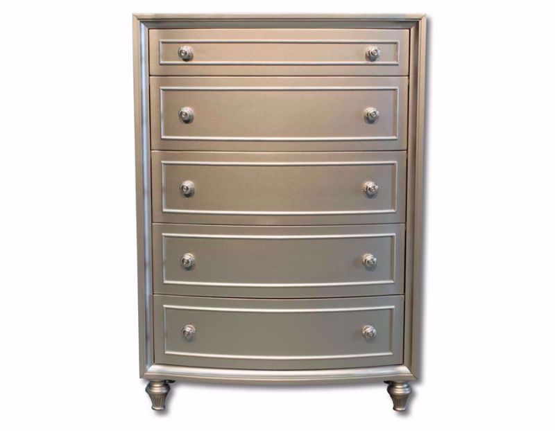 Champagne Chest of Drawers, Silver, Front Facing | Home Furniture Plus Mattress