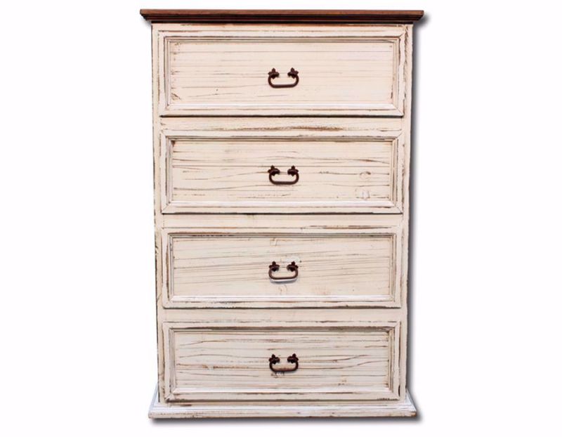Chateau 4 Drawer Bedroom Chest, White, Front Facing | Home Furniture Plus Mattress