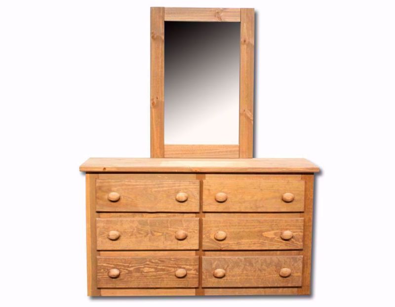 Light Brown Duncan Dresser with Mirror Facing Front | Home Furniture Plus Mattress