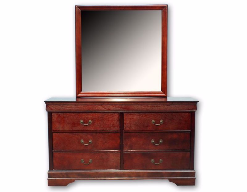 Picture of Louis Philippe Dresser with Mirror - Brown