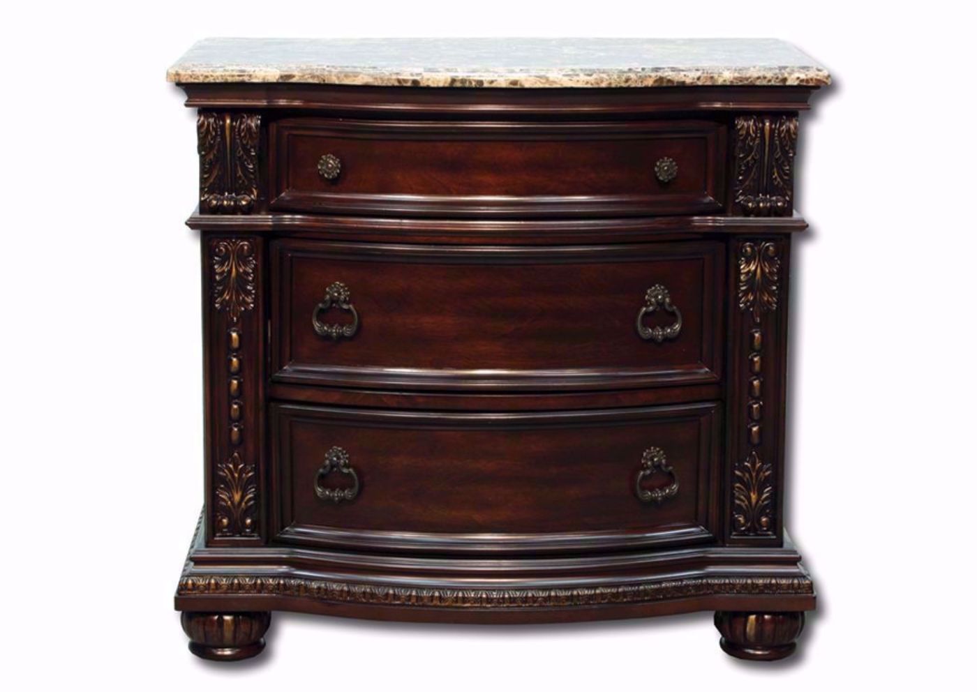 Stanley Nightstand with Dark Brown Finish | Home Furniture Plus Bedding