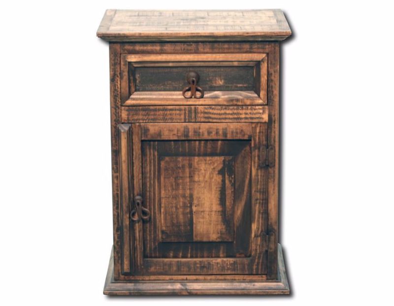 Picture of Vintage Rustic Nightstand - Dark Brown