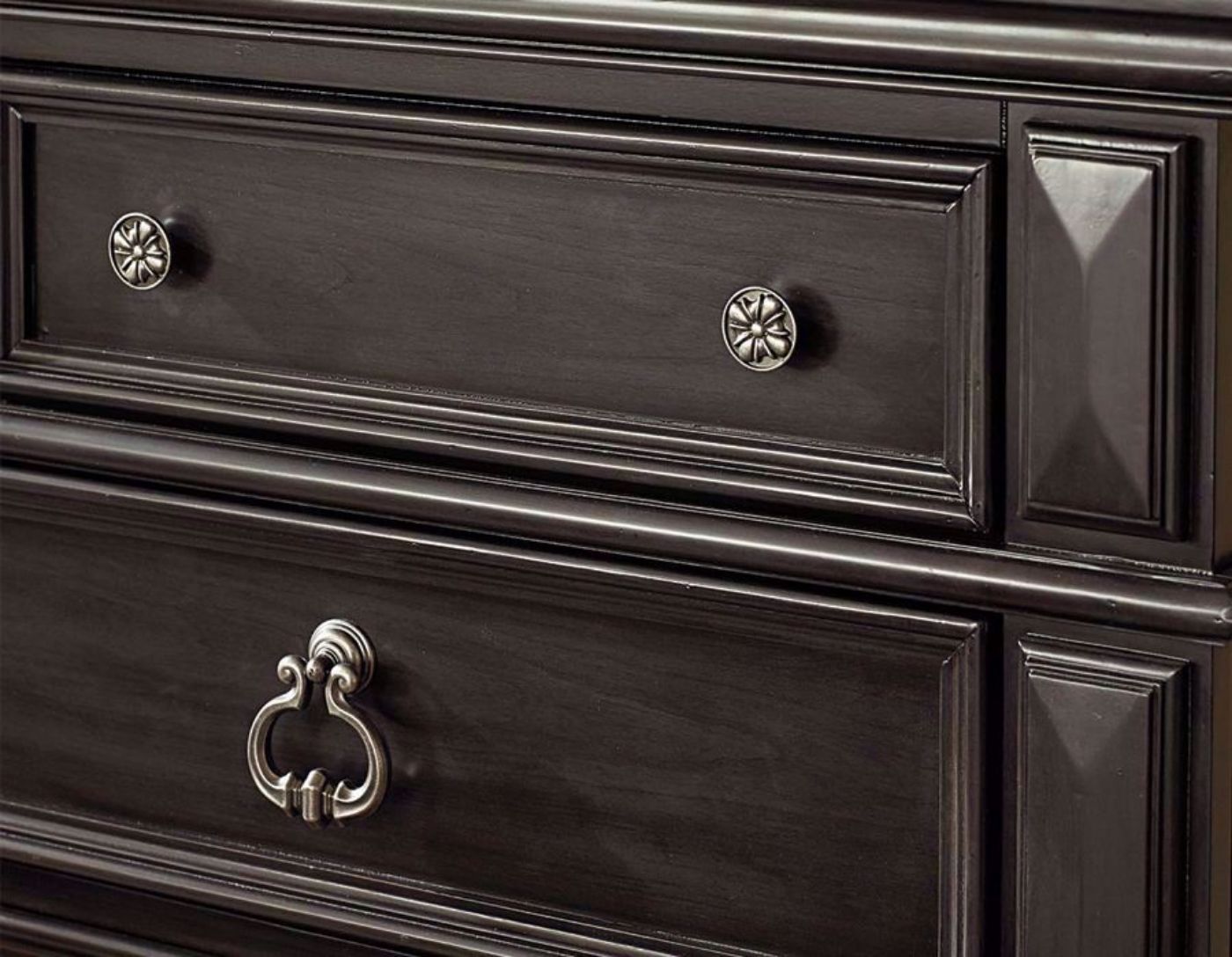 Garrison Chesser, Dark Gray, Drawer Pull Details | Home Furniture Plus Mattress