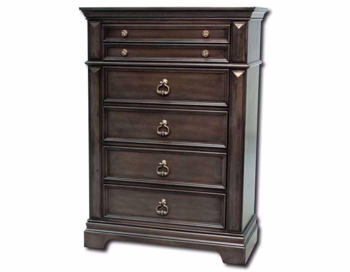 Garrison Chest of Drawers, Dark Gray, Angle | Home Furniture Plus Mattress