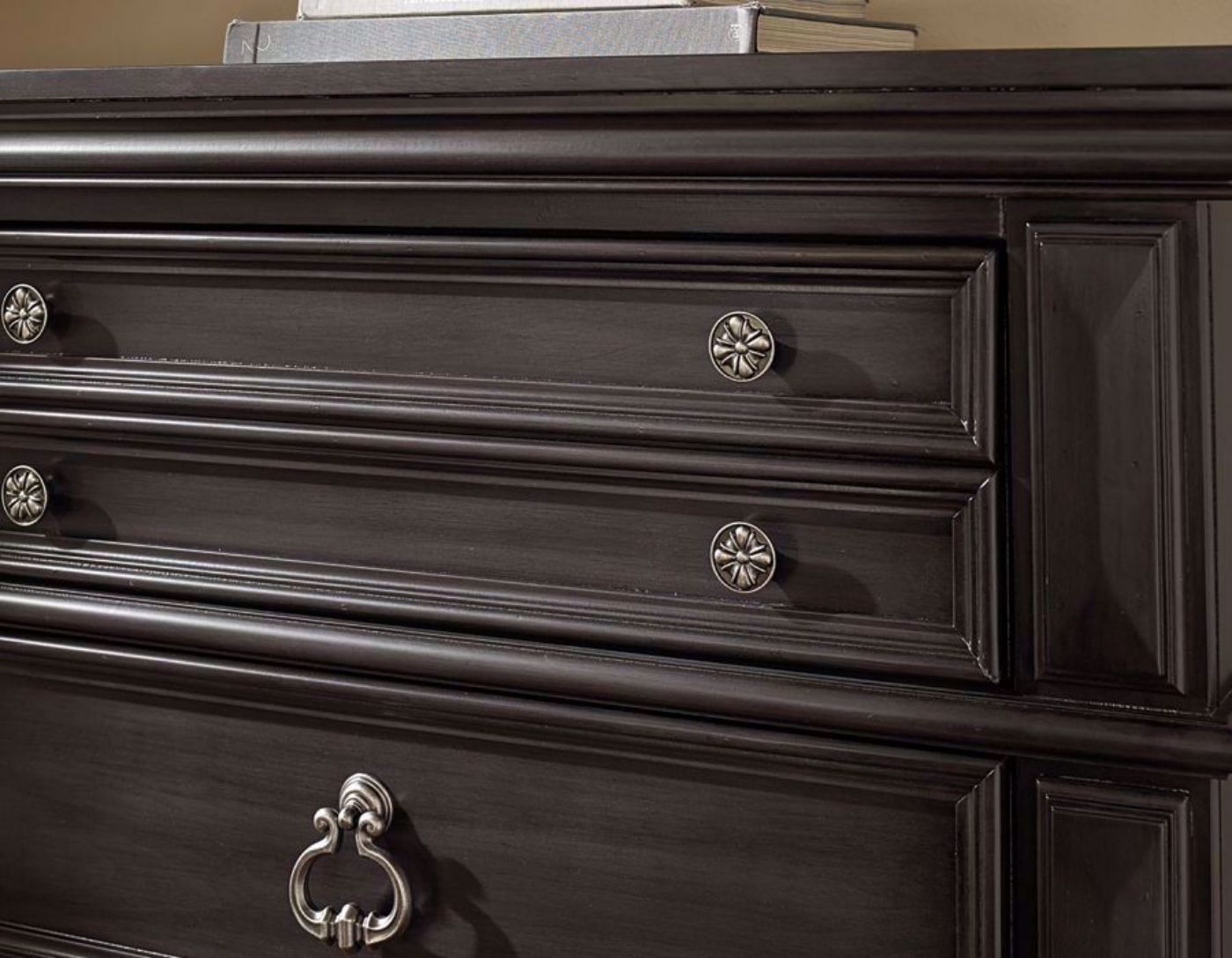 Garrison Chest of Drawers, Dark Gray, Drawer Pull Details | Home Furniture Plus Mattress