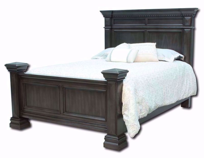 Dark Gray Garrison Queen Bed at an Angle | Home Furniture Plus Mattress