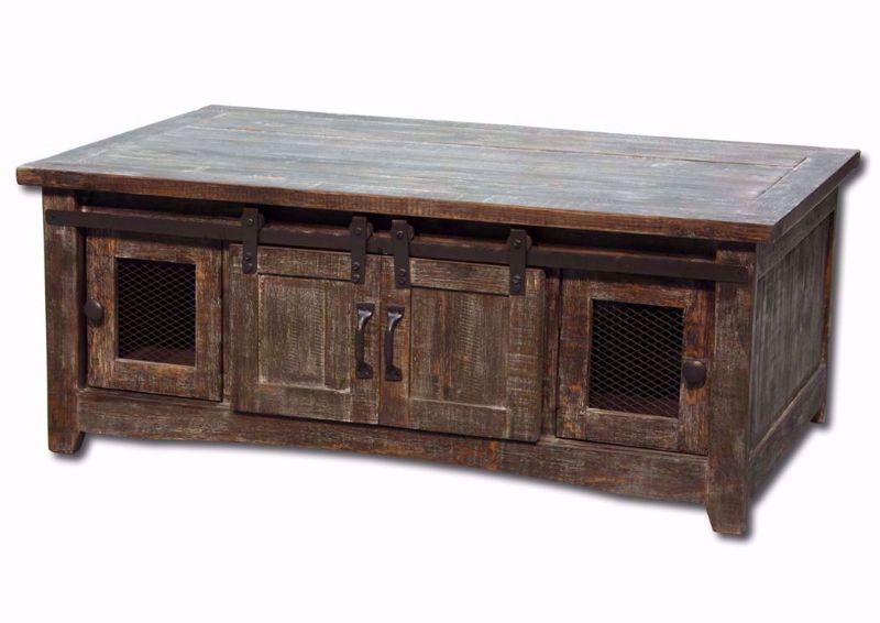 Rustic Brown Pueblo Coffee Table at an Angle | Home Furniture Plus Mattress
