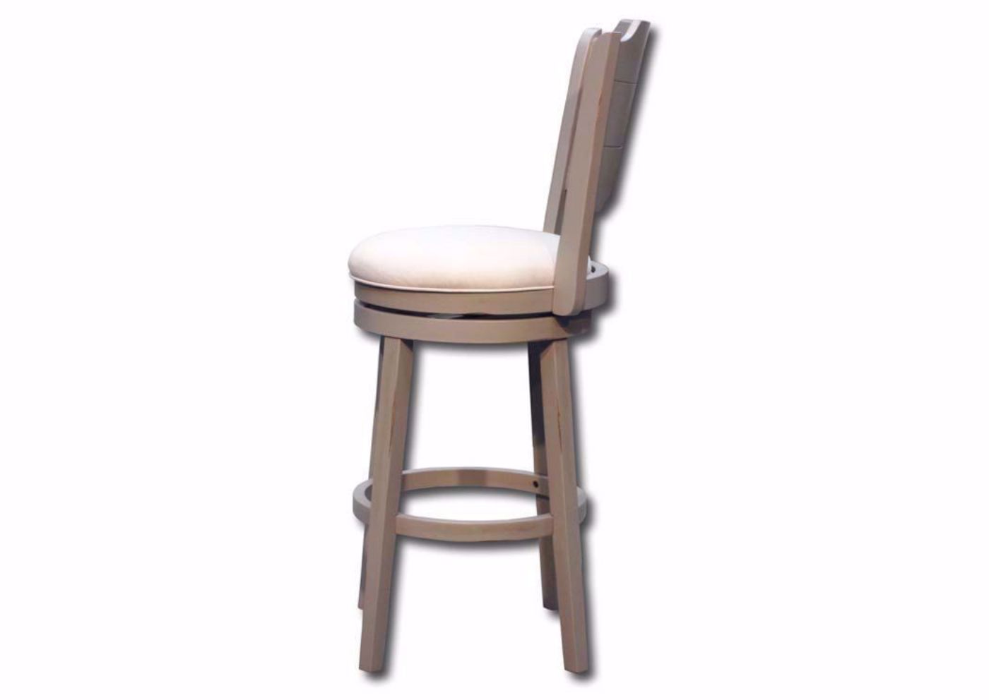 Clarion 30 Inch Swivel Bar Stool, Gray, Side View | Home Furniture Plus Bedding