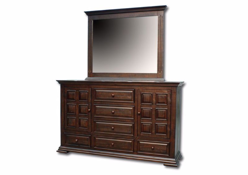 Picture of Holland Dresser with Mirror - Brown