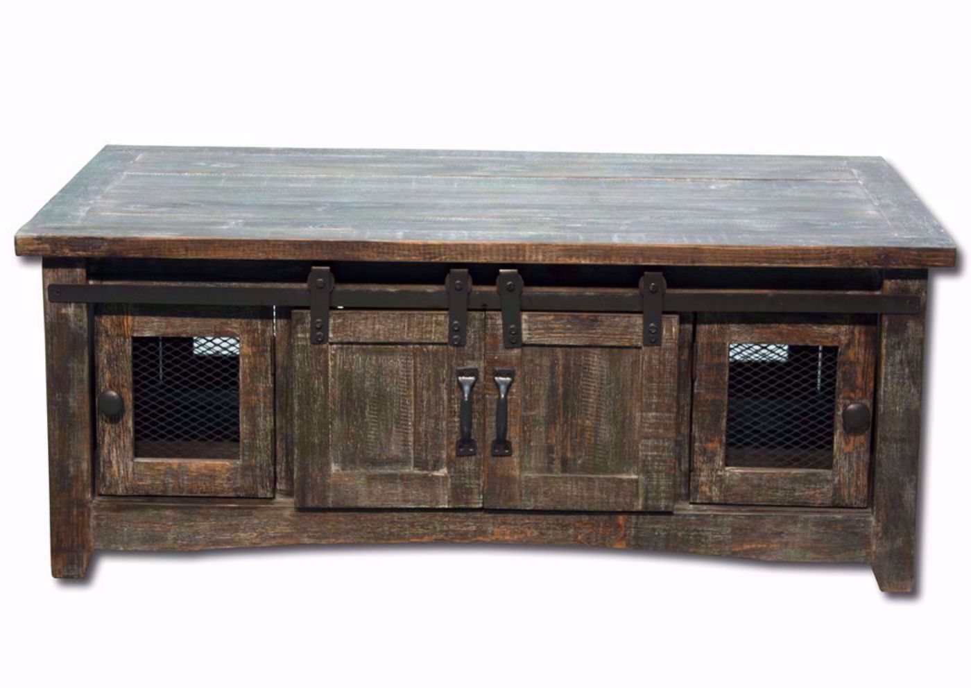 Rustic Brown Pueblo Coffee Table Facing Front | Home Furniture Plus Mattress