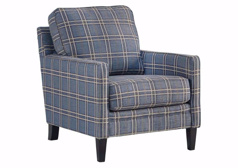 Blue Plaid Patterned Upholstered Traemore  Accent Chair by Ashley Furniture | Home Furniture Plus Bedding