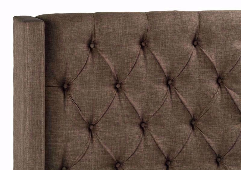 Westerly Queen Bed Brown Upholstery Detail | Home Furniture Plus Bedding