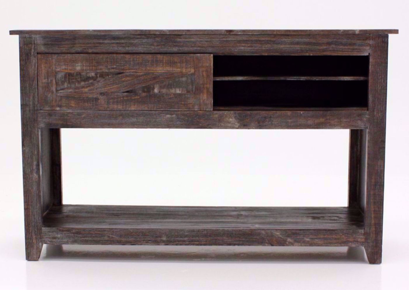 Rustic Brown Midland Sofa/Console Table Facing Front | Home Furniture Plus Bedding