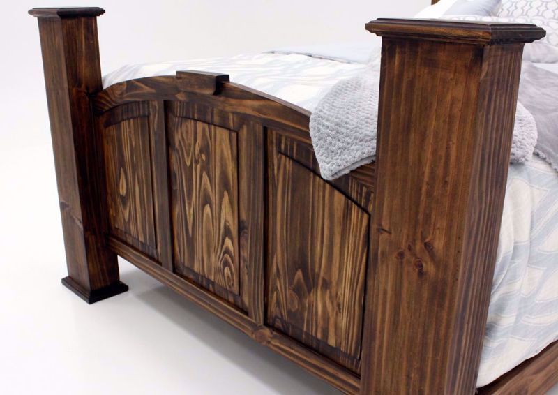 Amarillo King Bed with a Natural Brown Finish Showing the Footboard | Home Furniture Plus Mattress