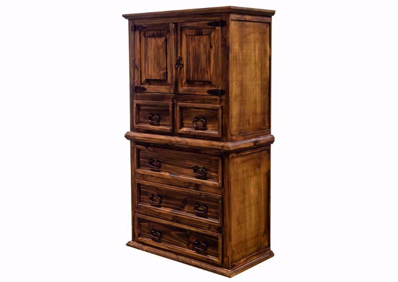 Rustic Natural Brown Amarillo Door Chest of Drawers at an Angle | Home Furniture Plus Mattress