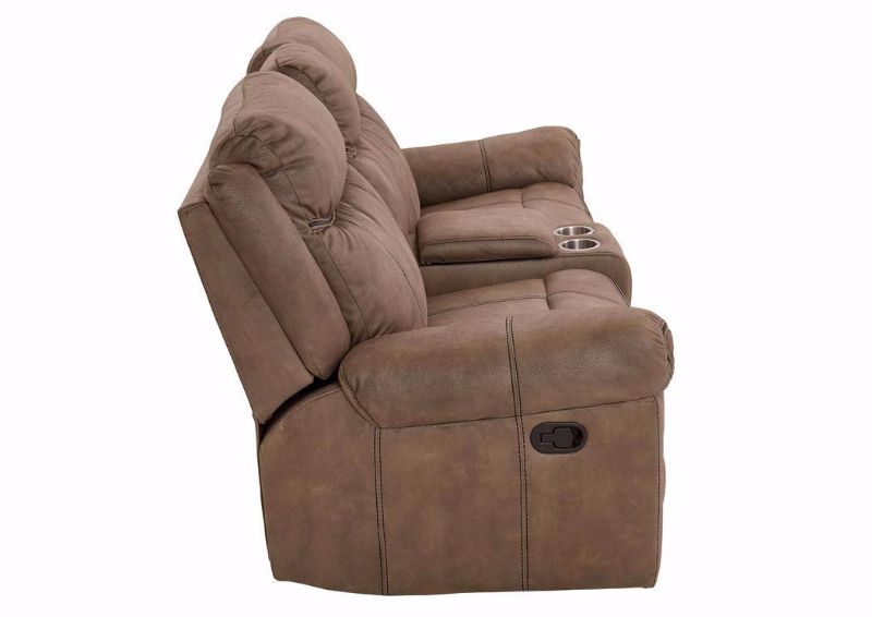 Brown Knoxville Reclining Loveseat by Standard Side View | Home Furniture Plus Mattress