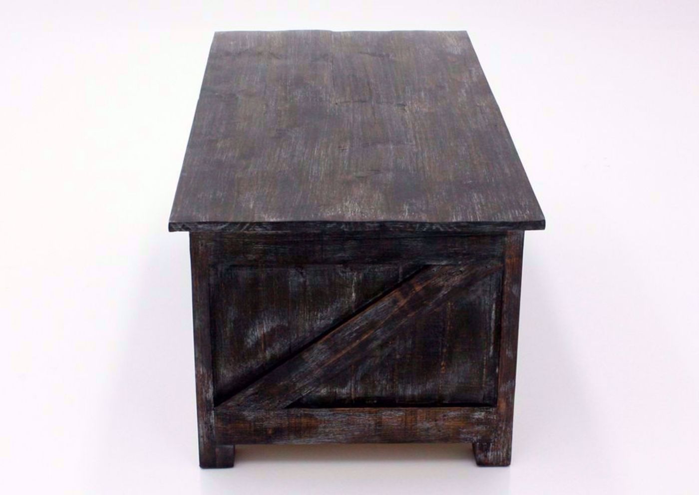 Rustic Brown Midland Coffee Table Showing the Side View | Home Furniture Plus Mattress