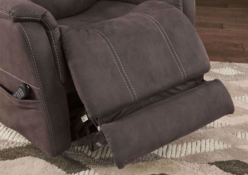 Ballister Recliner by Ashley Furniture with Pad-Over-Chaise Reclining with Brown Upholstery and Contemporary Design | Home Furniture Plus Bedding