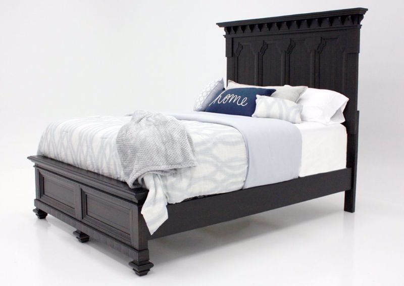 Picture of Pine Queen Bed - Dark Brown