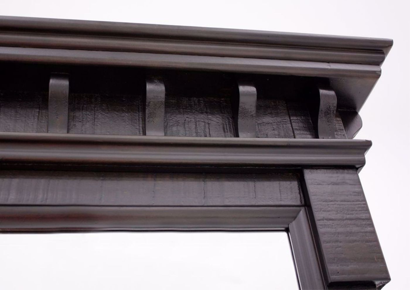 Picture of Dark Pine Dresser with Mirror- Dark Brown