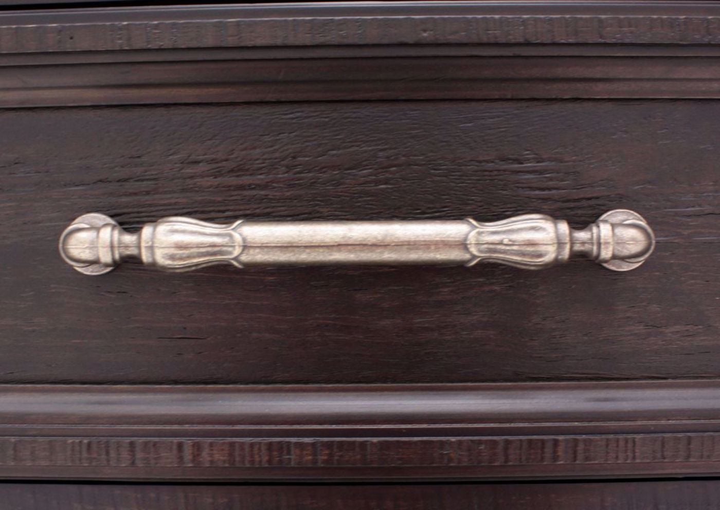 Picture of Dark Pine Dresser with Mirror- Dark Brown