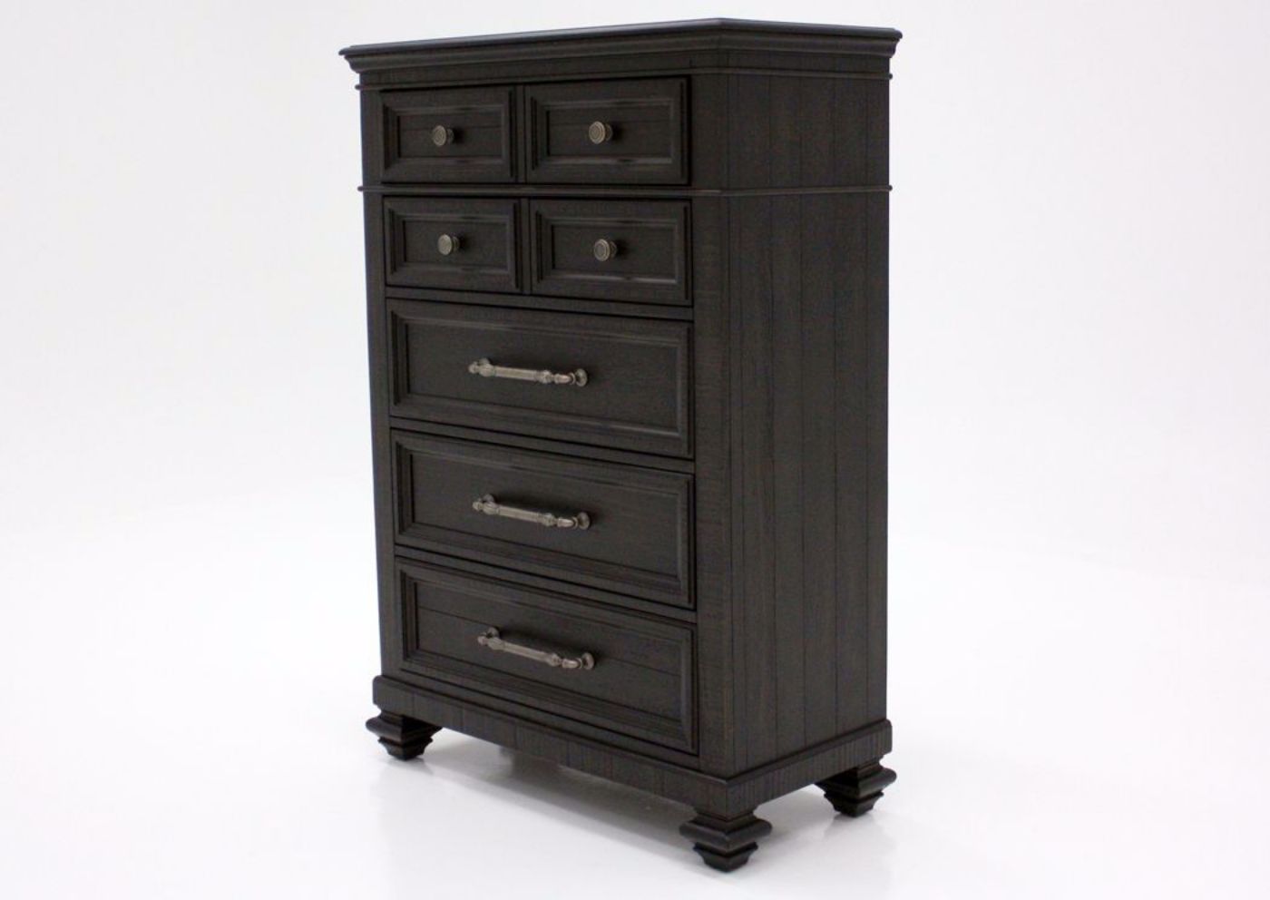 Picture of Dark Pine Chest of Drawers - Dark Brown