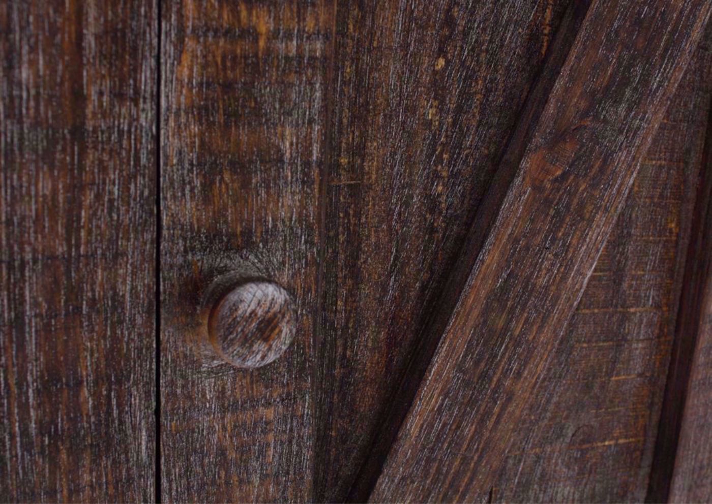 Rustic Brown Midland End Table Showing the Door Knob | Home Furniture Plus Bedding