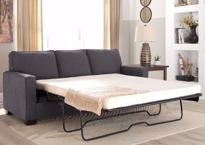 Gray Zeb Sleeper Sofa with Sofa Bed by Ashley Furniture Available in Queen Size  | Home Furniture Plus Bedding