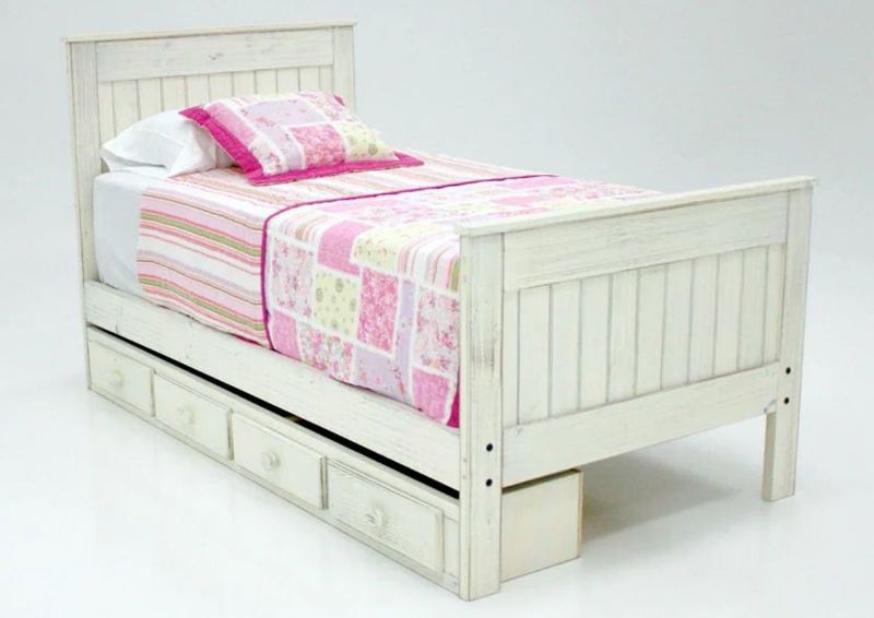 Picture of Duncan Twin Bed With Storage Unit - White