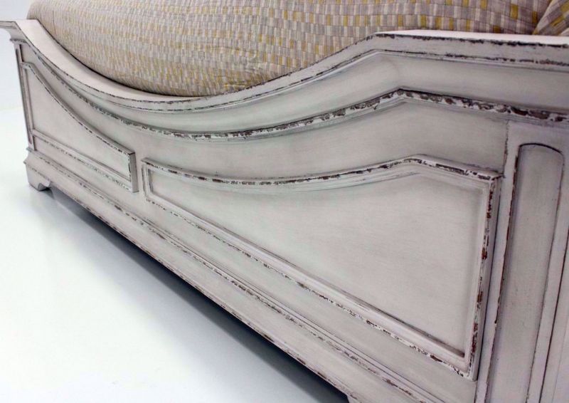 Antique White Stevenson Manor Queen Bed Showing the Footboard Detail | Home Furniture Plus Bedding