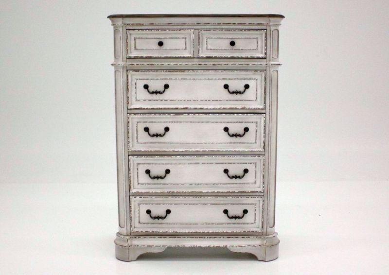 Antique White Stevenson Manor Chest of Drawers Facing Front | Home Furniture Plus Mattress