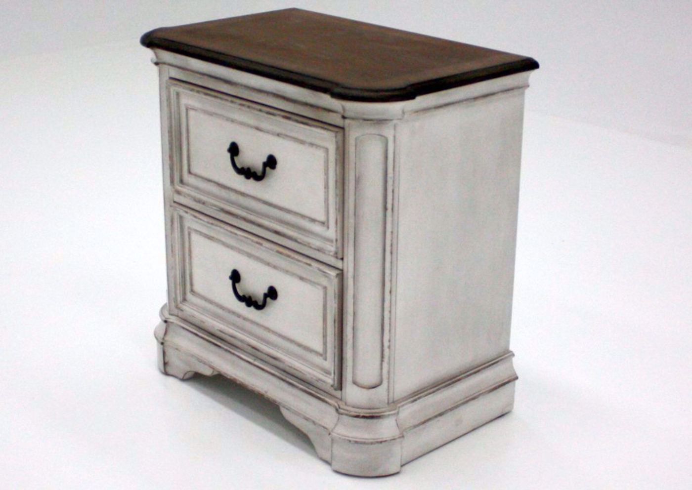 Stevenson Manor Nightstand, White, Angle | Home Furniture Plus Mattress