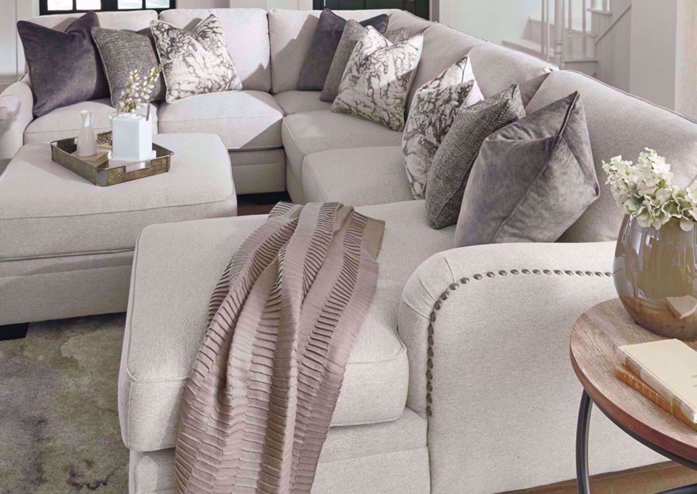 Right Side View of the Chaise on the Dellara Sectional Sofa Right Chaise by Ashley Furniture | Home Furniture Plus Bedding