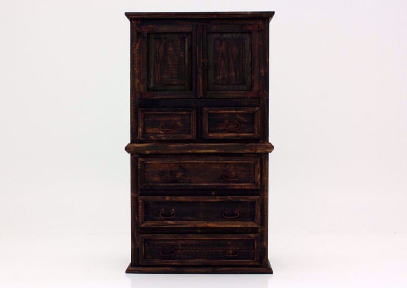 Dark Brown Amarillo Door Chest of Drawers Facing Front | Home Furniture Plus Mattress