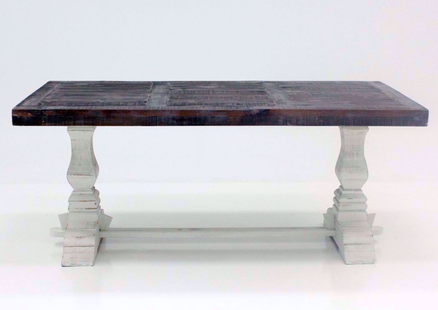 Gray and White Colorado 6 Piece Table Set Showing the Table Facing Front | Home Furniture Plus Bedding