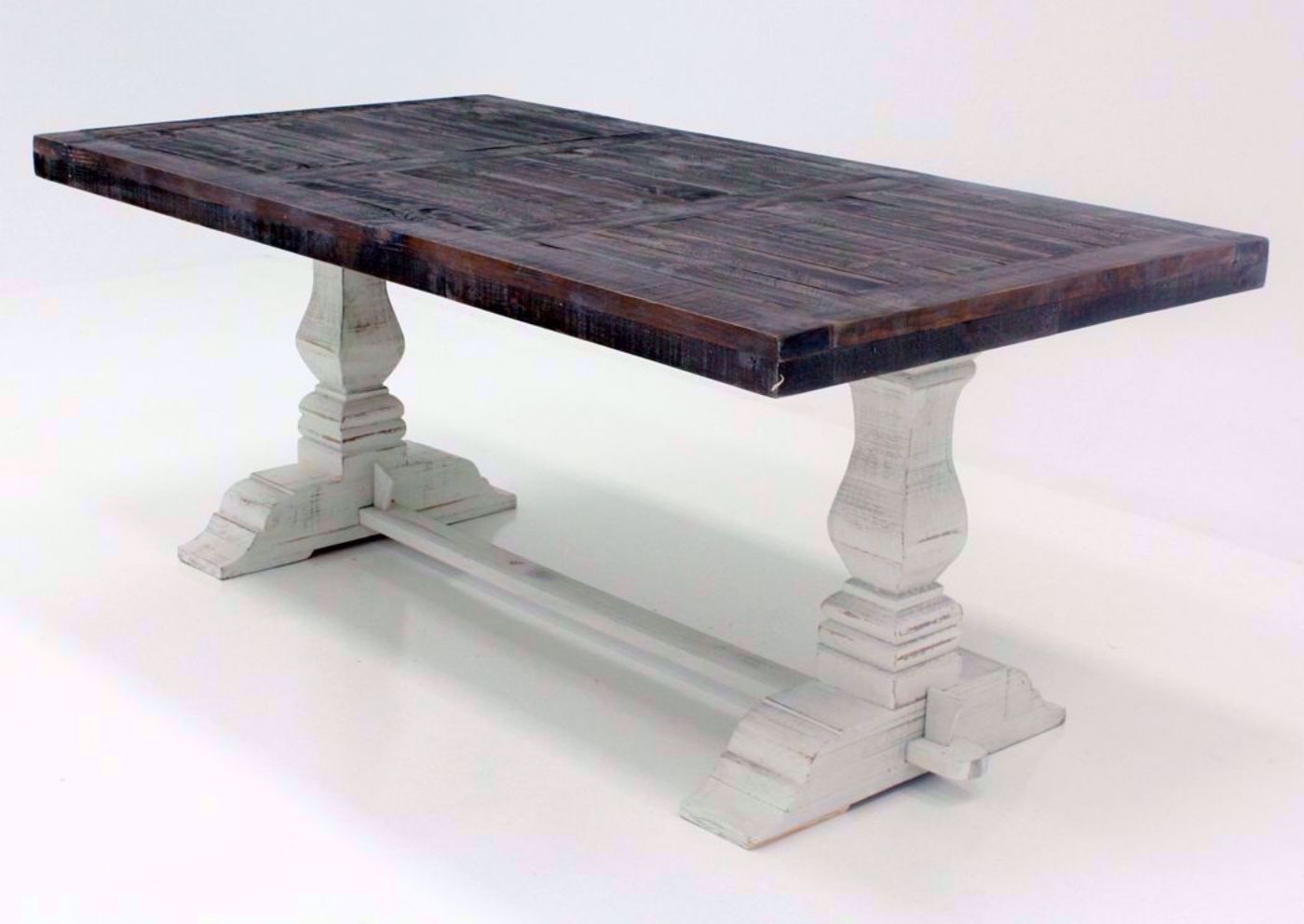 Gray and White Colorado 6 Piece Table Set Showing the Table at an Angle | Home Furniture Plus Bedding