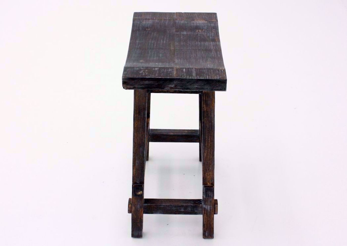 Weatherwood Brown Harland 24 Inch Bar Stool Side View | Home Furniture Plus Mattress