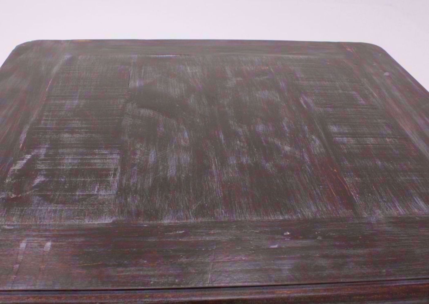 Distressed Weatherwood Brown Cottage End Table Showing the Table Top Detail | Home Furniture Plus Mattress