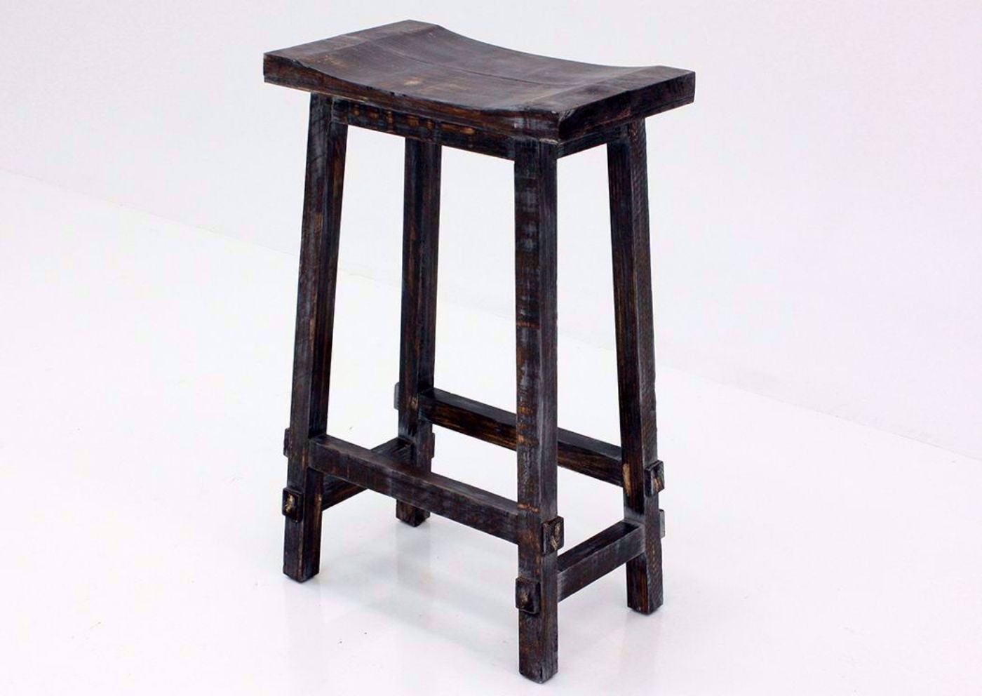 Weatherwood Brown Harland 30 Inch Bar Stool at an Angle | Home Furniture Plus Mattress