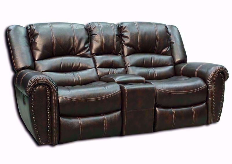 Brown Torino Reclining Loveseat at an Angle | Home Furniture Plus Bedding