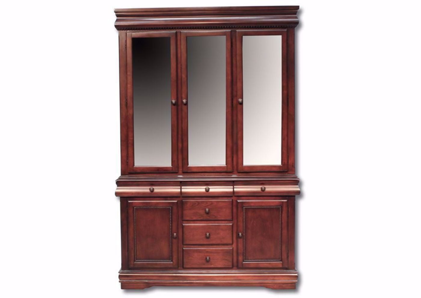 Broadway China Cabinet, Dark Brown, Front Facing | Home Furniture Plus Bedding