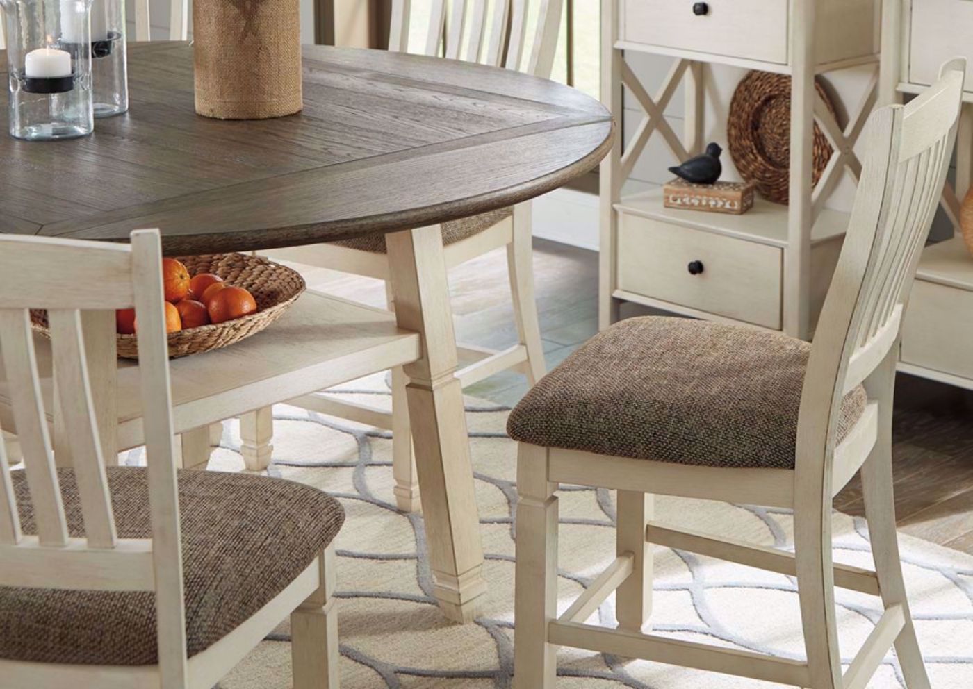 View of Bolanburg Dining Set by Ashley Furniture Upholstered Seating Chairs | Home Furniture Plus Bedding