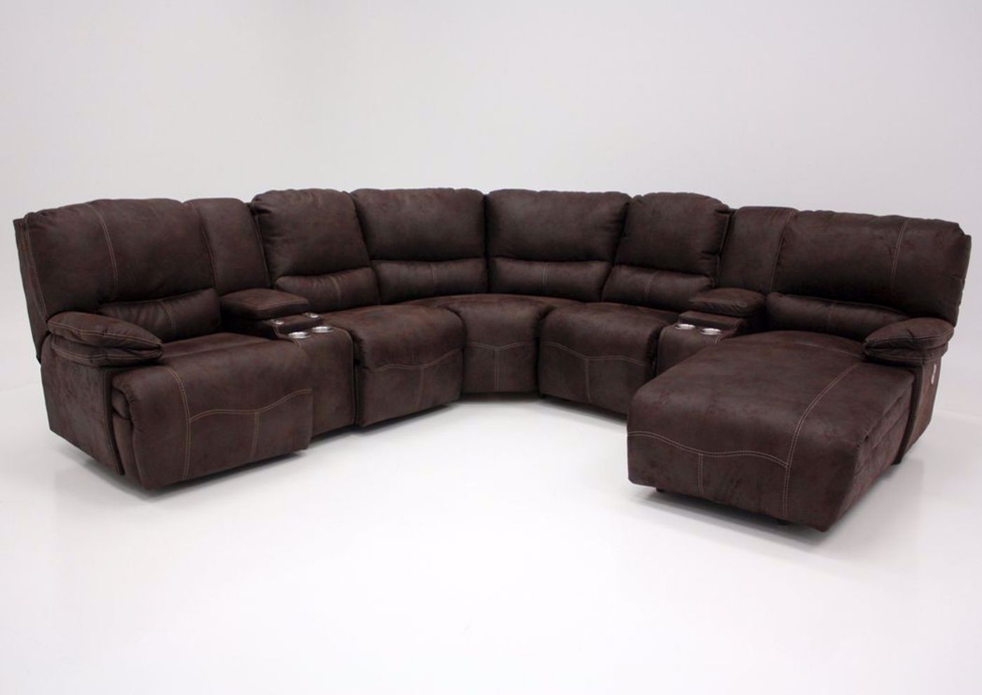 Picture of Boulder POWER Sectional Sofa - Brown