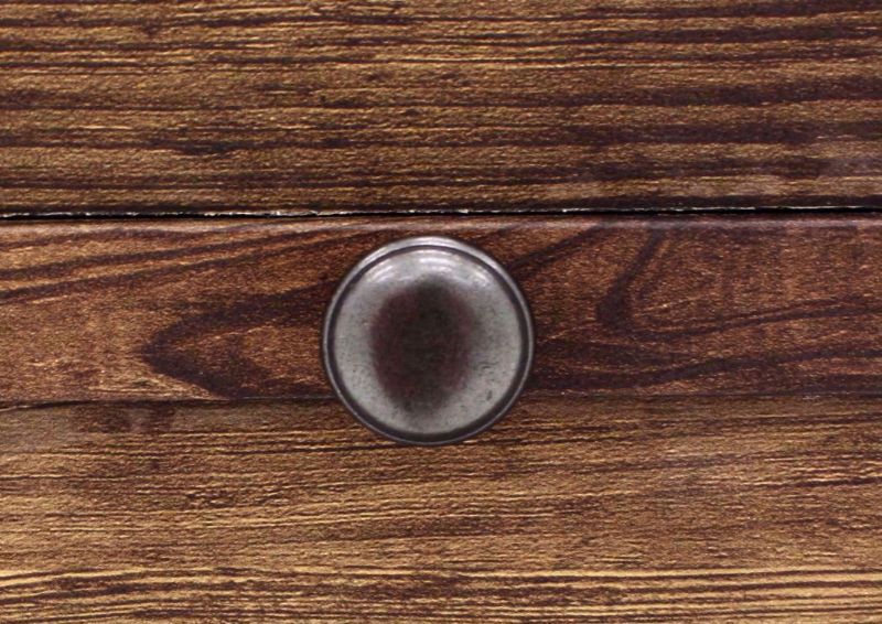 Dark Brown Cheyenne Dresser with Mirror Round Metal Drawer Pull | Home Furniture Plus Mattress