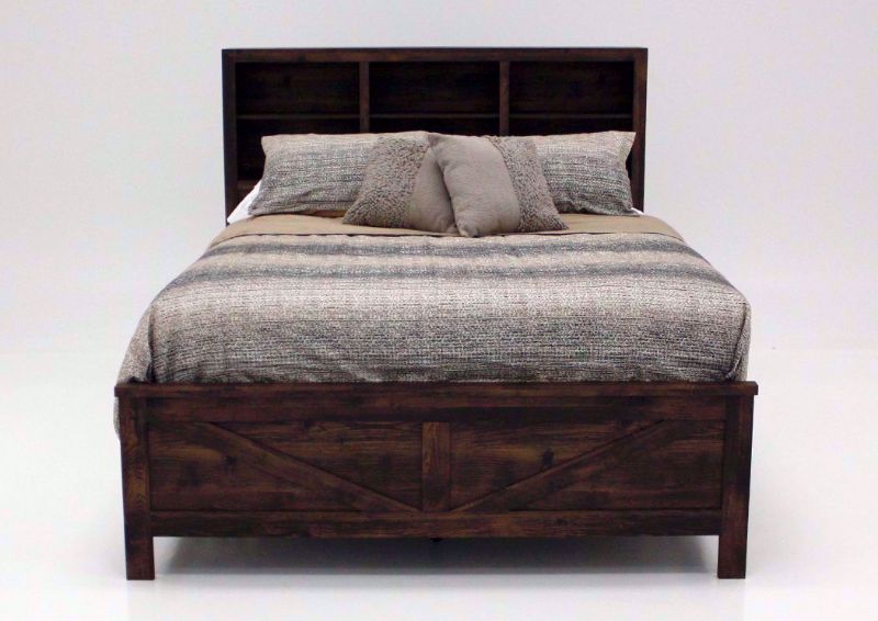 Dark Brown Cheyenne Queen Bed Facing Front | Home Furniture Plus Mattress
