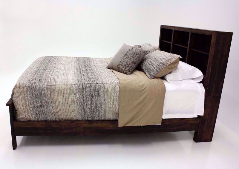 Dark Broan Cheyenne Queen Bed Showing the Bed Side View | Home Furniture Plus Mattress