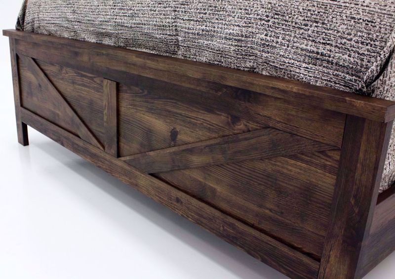 Dark Brown Cheyenne Queen Bed Showing the Footboard Detail | Home Furniture Plus Mattress
