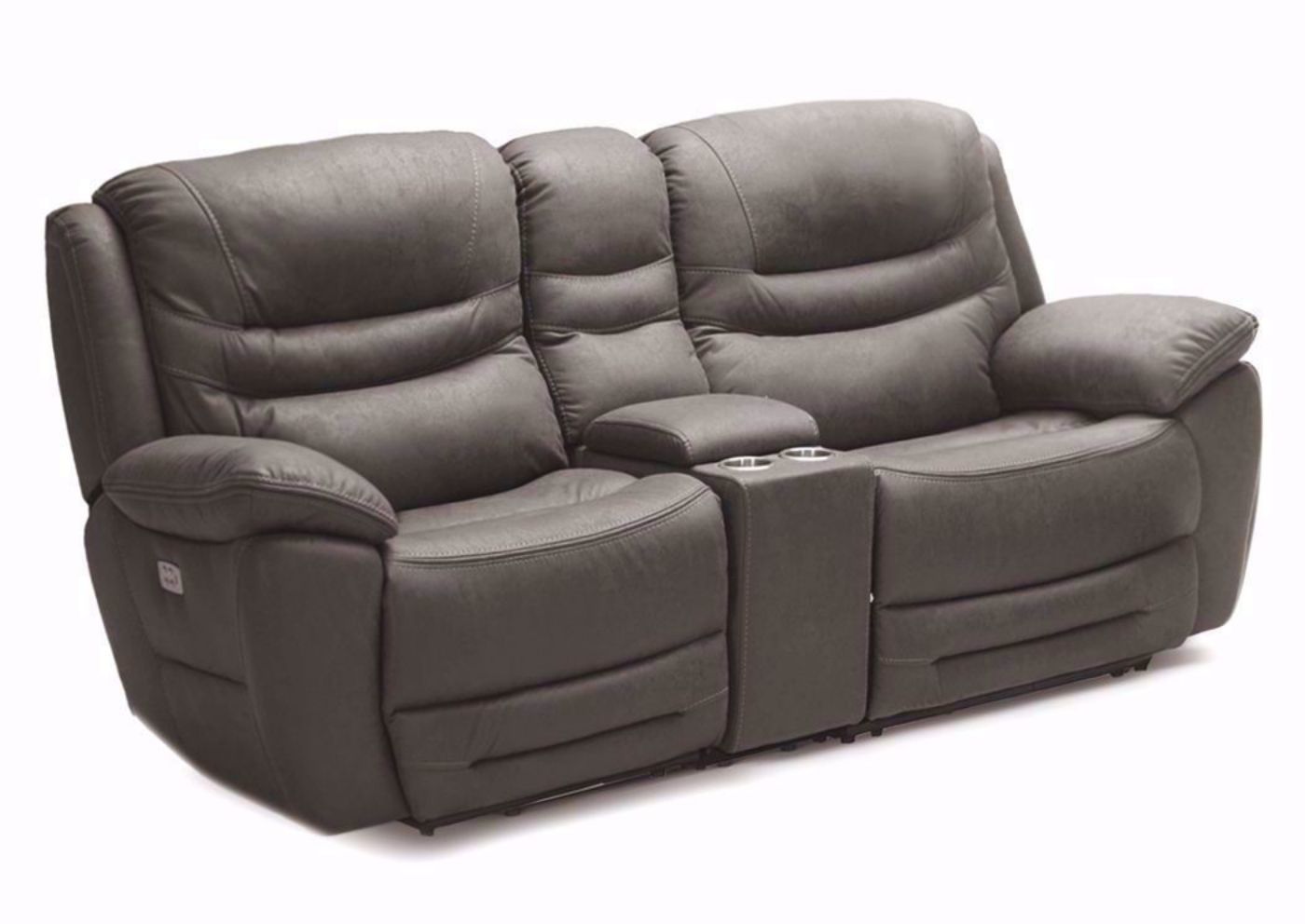Brown Dakota POWER Reclining Loveseat, Angle | Home Furniture Plus Bedding